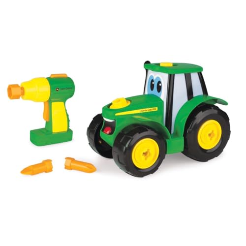 John Deere 46655 Bau-Ihr-Ihnen-Johnny-Traktor, Kinder Traktor zum Selbstbauen, Hochwertiger für Kinder ab 18 Monaten, Spielen und Sammeln, Spielzeugtraktor, ab 18 Monaten, Grüne von BUILD-A-BUDDY