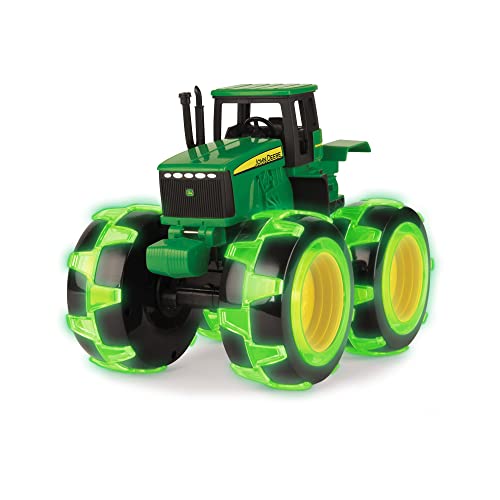 TOMY 46434 37792 Spielzeugtraktor John Deere Monster Treads, Traktor mit leuchtenden Rädern in NEON-Grün, zum Spielen und Sammeln von Kinderautos für Jungen im Innen- und Außenbereich ab 3 Jahren von JOHN DEERE