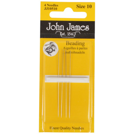 John James Perlennadeln lang Größe 10 - 4 Stk von John James