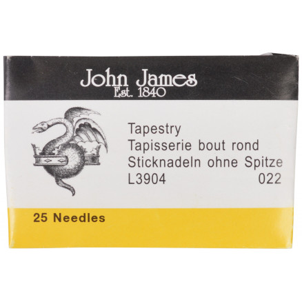 John James Gerade Nadel ohne Spitze Größe 22 - 25 Stk von John James