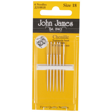 John James Gerade Nadel mit Spitze Größe 18 - 6 Stk von John James