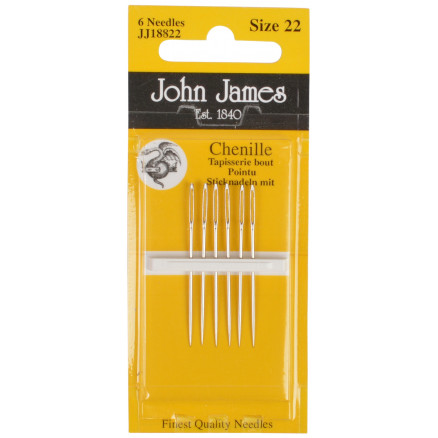 John James Gerade Nadel mit Spitze Größe 22 - 6 Stk von John James