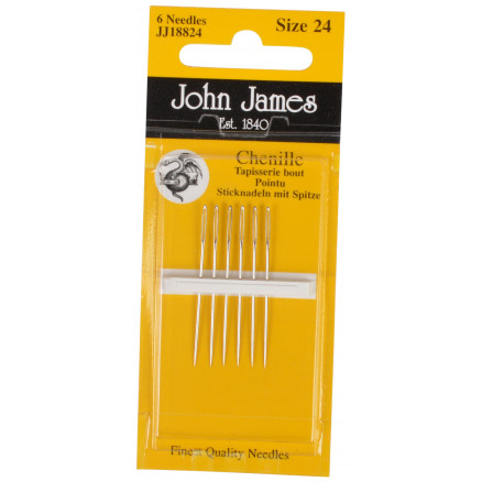 John James Gerade Nadel mit Spitze Größe 24 - 6 Stk von John James