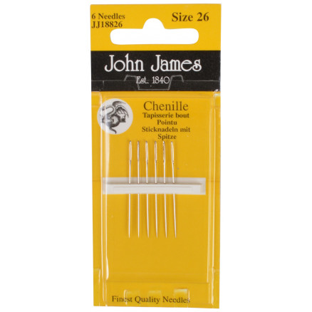 John James Gerade Nadel mit Spitze Größe 26 - 6 Stk von John James