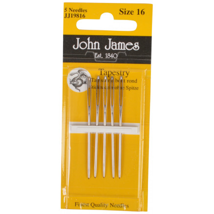 John James Gerade Nadel ohne Spitze Größe 16 - 5 Stk von John James