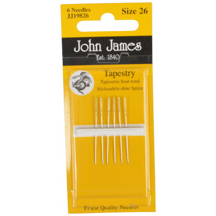John James Gerade Nadel ohne Spitze Größe 26 - 6 Stk John James Gerade Nadel ohne Spitze Größe 26 - 6 Stk von John James