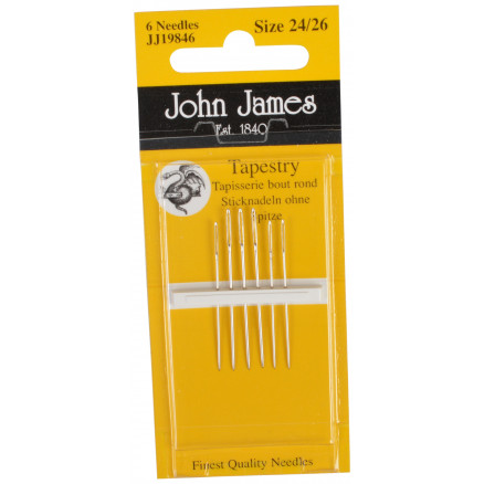 John James Gerade Nadel ohne Spitze Größe 24 / 26 - 6 Stk von John James