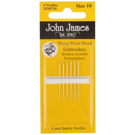 John James Perlennadeln kurz Größe 10 - 6 Stk von John James