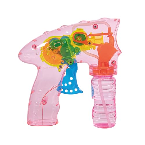 Seifenblasenpistole mit Licht und 50 ml Flüssigkeit 3-farbig Sortiert von John
