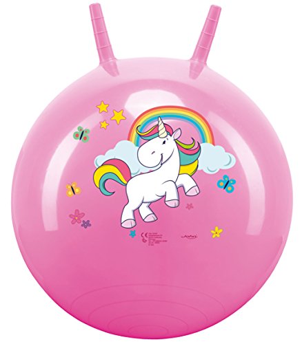 John 59004 Sprungball Einhorn - Bedruckter Hopperball, Hüpfball, Springball, Hopper Ball für Drinnen & Draußen - wiederaufblasbar, robust - Fitness für Kinder, Mit Motiv, Pink John 59004 Sprungball Einhorn - Bedruckter Hopperball, Hüpfball, Springball, Hopper Ball für Drinnen & Draußen - wiederaufblasbar, robust - Fitness für Kinder, Mit Motiv, Pink von John