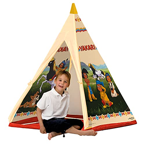 John 78607 - Yakari Tipi Zelt - Indianerzelt, Wigwam, Spielzelt, Kinderzelt, Spielhaus mit gedrucktem Motiv für Kinder von John