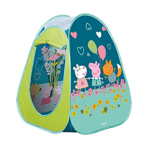 John WE Care Spielzelt original rPET Pop Up Spielzelt Peppa Pig mit Tragetasche platzsparend und leicht von John
