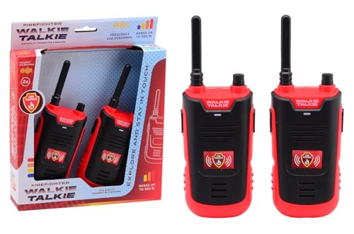 JohnToy walkie Talkie Feuerwehr - Spielzeug Kommunikation 300 Meter reichweite von JohnToy