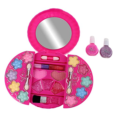 Kinder-Schminkset Schminkschatulle mit Spiegel Lidschatten Lippenstift Rouge Nagellack Kinder-Schminkset Schminkschatulle mit Spiegel Lidschatten Lippenstift Rouge Nagellack von JohnToy