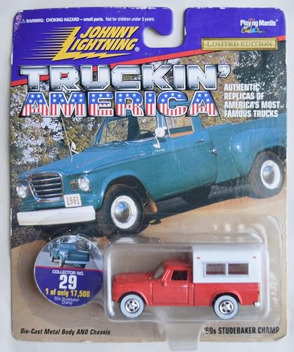Johnny Lightning '60er Studebaker Champ, Truckin America [rot/weiß] von Johnny Lightning