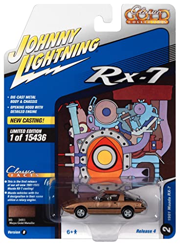 Johnny Lightning JLCG027 Classic Gold VER B 1981 Mazda RX-7 Maya Gold Metallic von Johnny Lightning
