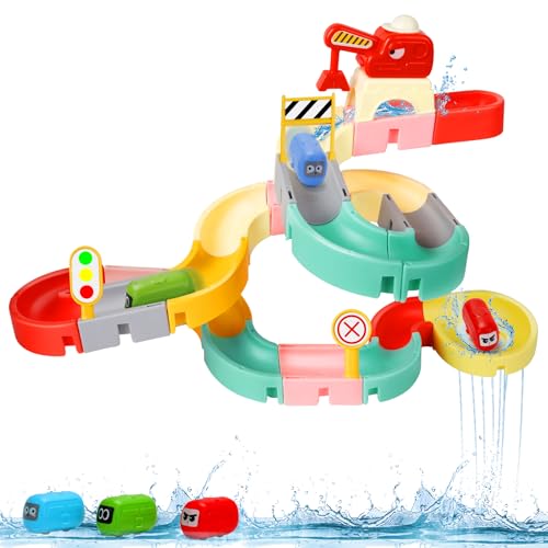 JoiTale Badespielzeug ab 3 4 5 6 Jahre, DIY Kugelbahn Badewannenspielzeug 37 Stück, Wasserspielzeug Kinder, Badewannen Spielzeug mit Saugnäpfen - Kreativer Badespaß Geschenk Jungen Mädchen JoiTale Badespielzeug ab 3 4 5 6 Jahre, DIY Kugelbahn Badewannenspielzeug 37 Stück, Wasserspielzeug Kinder, Badewannen Spielzeug mit Saugnäpfen - Kreativer Badespaß Geschenk Jungen Mädchen von JoiTale