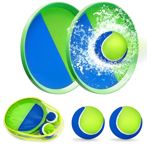 JoiTale Klettballspiel, Klettballspiel für Kinder ab 3 4 5 6, Outdoor Spiele Fangballspiel mit 2 Fangscheiben 2 Bälle, Ballspiele für Draußen, Outdoor Spielzeug für Garten Strand JoiTale Klettballspiel, Klettballspiel für Kinder ab 3 4 5 6, Outdoor Spiele Fangballspiel mit 2 Fangscheiben 2 Bälle, Ballspiele für Draußen, Outdoor Spielzeug für Garten Strand von JoiTale