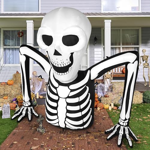 JOIEDOMI 5,5 Fuß langer, aufblasbarer Halloween-Skelett-Bodenbrecher mit eingebauten LEDs, aufblasbares Spielzeug für Halloween, Party-Dekoration für drinnen und draußen im Hof, Garten, Rasen JOIEDOMI 5,5 Fuß langer, aufblasbarer Halloween-Skelett-Bodenbrecher mit eingebauten LEDs, aufblasbares Spielzeug für Halloween, Party-Dekoration für drinnen und draußen im Hof, Garten, Rasen von Joiedomi