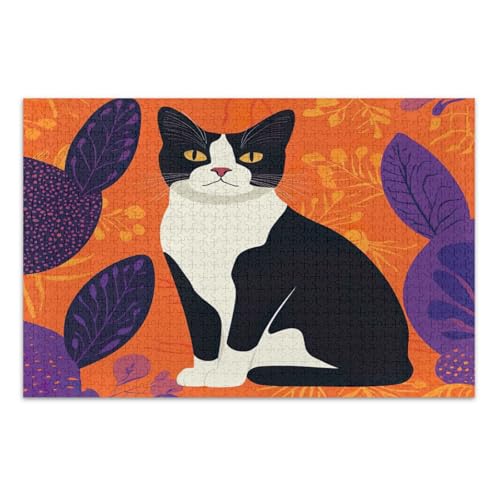 Abstrakte Katze Orange Lila Puzzles Puzzle Erwachsene mit Buchstaben auf der Rückseite Puzzles für Erwachsene 1000 Teile Abstrakte Katze Orange Lila Puzzles Puzzle Erwachsene mit Buchstaben auf der Rückseite Puzzles für Erwachsene 1000 Teile von Joitme