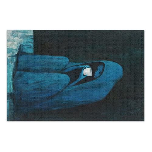 Abstrakte blaue Frau Blaue Puzzles, Erwachsenenpuzzles 1000 Teile, mit Buchstaben auf der Rückseite, lustige Puzzles für Erwachsene Abstrakte blaue Frau Blaue Puzzles, Erwachsenenpuzzles 1000 Teile, mit Buchstaben auf der Rückseite, lustige Puzzles für Erwachsene von Joitme