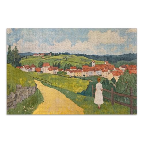 Ancient Village Green Jigsaws Puzzles Erwachsene Puzzle 1000 Teile mit Buchstaben auf der Rückseite, lustige Puzzles für Erwachsene Ancient Village Green Jigsaws Puzzles Erwachsene Puzzle 1000 Teile mit Buchstaben auf der Rückseite, lustige Puzzles für Erwachsene von Joitme