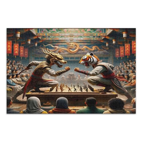 Chess Battle Gold Puzzles Jigsaw, 1000 Puzzles für Erwachsene, mit Buchstaben auf der Rückseite, Lustige Puzzles Chess Battle Gold Puzzles Jigsaw, 1000 Puzzles für Erwachsene, mit Buchstaben auf der Rückseite, Lustige Puzzles von Joitme