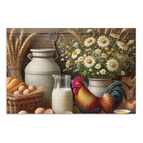 Farm Feast Cream Puzzle, Puzzle Erwachsene, mit Buchstaben auf Rückseite, Puzzle 1000 Teile Erwachsene Farm Feast Cream Puzzle, Puzzle Erwachsene, mit Buchstaben auf Rückseite, Puzzle 1000 Teile Erwachsene von Joitme