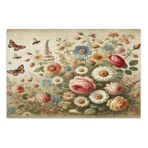 Floral Garden Beige Jigsaws Puzzles 1000 Puzzles für Erwachsene mit Buchstaben auf Rückseite Erwachsene Puzzle Floral Garden Beige Jigsaws Puzzles 1000 Puzzles für Erwachsene mit Buchstaben auf Rückseite Erwachsene Puzzle von Joitme