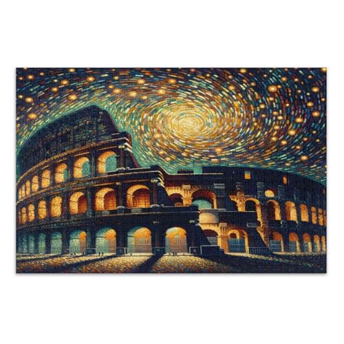 Kolosseum Sternennacht Puzzle Puzzle, 1000 Teile Puzzles für Erwachsene, mit Buchstaben auf der Rückseite, 1000 Teile Puzzle für Erwachsene Kolosseum Sternennacht Puzzle Puzzle, 1000 Teile Puzzles für Erwachsene, mit Buchstaben auf der Rückseite, 1000 Teile Puzzle für Erwachsene von Joitme