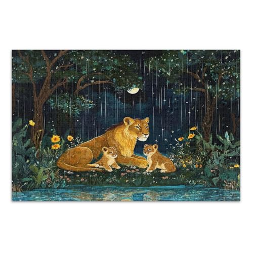 Löwin Jungle Green Puzzle 1000 Puzzles für Erwachsene mit Buchstaben auf der Rückseite, Puzzle-Spiele für Erwachsene Löwin Jungle Green Puzzle 1000 Puzzles für Erwachsene mit Buchstaben auf der Rückseite, Puzzle-Spiele für Erwachsene von Joitme