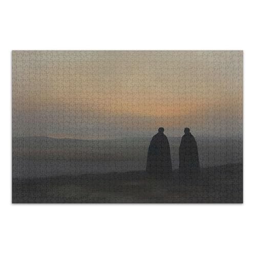 Mountain Top Sunset Gray Puzzles Jigsaw, 1000 Teile Puzzle für Erwachsene, mit Buchstaben auf der Rückseite, lustige Puzzles für Erwachsene Mountain Top Sunset Gray Puzzles Jigsaw, 1000 Teile Puzzle für Erwachsene, mit Buchstaben auf der Rückseite, lustige Puzzles für Erwachsene von Joitme