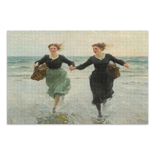 Running Sister Ocean Blue Jigsaw Pizzles Erwachsene Puzzles 1000 Teile mit Buchstaben auf Rückseite Lustige Erwachsene Puzzles Running Sister Ocean Blue Jigsaw Pizzles Erwachsene Puzzles 1000 Teile mit Buchstaben auf Rückseite Lustige Erwachsene Puzzles von Joitme