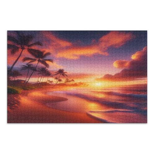 Tropischer Sonnenuntergang Orange Puzzle Erwachsene Puzzles 1000 Teile mit Buchstaben auf der Rückseite Erwachsenenpuzzle Tropischer Sonnenuntergang Orange Puzzle Erwachsene Puzzles 1000 Teile mit Buchstaben auf der Rückseite Erwachsenenpuzzle von Joitme
