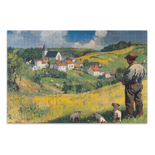 Village Farmer Green Jigsaw Pizzles, Puzzles für Erwachsene, mit Buchstaben auf Rückseite, Puzzles für Erwachsene 1000 Teile Village Farmer Green Jigsaw Pizzles, Puzzles für Erwachsene, mit Buchstaben auf Rückseite, Puzzles für Erwachsene 1000 Teile von Joitme