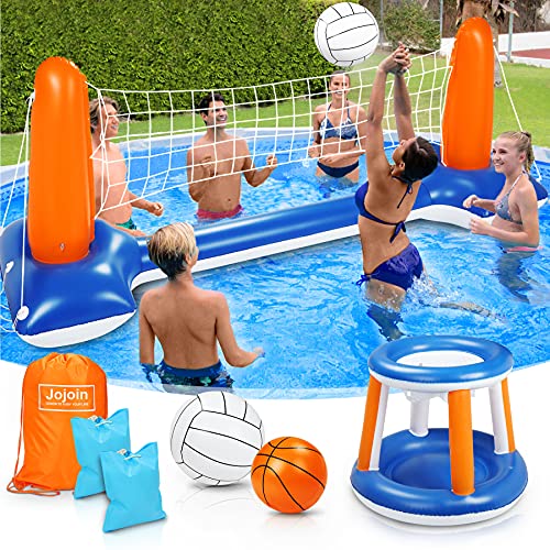 Jojoin Aufblasbares Volleyball-Set, 290 cm Aufblasbares Pool Schwimmset Inklusive Basketballkorb-Set & Bälle, Schwimmendes Schwimmbad Spielzeugpool Volleyballspiel für Kinder und Erwachsene Jojoin Aufblasbares Volleyball-Set, 290 cm Aufblasbares Pool Schwimmset Inklusive Basketballkorb-Set & Bälle, Schwimmendes Schwimmbad Spielzeugpool Volleyballspiel für Kinder und Erwachsene von Jojoin
