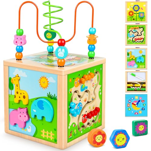 Jojoin Motorikwürfel Motorikspielzeug ab 1 Jahr - Aktivitätswürfel Montessori Baby Spielzeug - Motorikschleife Kinderspielzeug Sortierspiel Holzspielzeug Lernspielzeug für 2 3 4 Jahre Kinder Jojoin Motorikwürfel Motorikspielzeug ab 1 Jahr - Aktivitätswürfel Montessori Baby Spielzeug - Motorikschleife Kinderspielzeug Sortierspiel Holzspielzeug Lernspielzeug für 2 3 4 Jahre Kinder von Jojoin