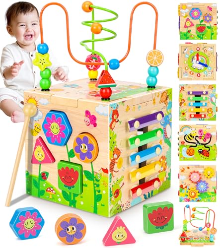 Jojoin Motorikwürfel Motorikspielzeug ab 1 Jahr - Aktivitätswürfel Montessori Baby Spielzeug - Motorikschleife Kinderspielzeug Sortierspiel Holzspielzeug Lernspielzeug für 1 2 Jahre Kinder Jojoin Motorikwürfel Motorikspielzeug ab 1 Jahr - Aktivitätswürfel Montessori Baby Spielzeug - Motorikschleife Kinderspielzeug Sortierspiel Holzspielzeug Lernspielzeug für 1 2 Jahre Kinder von Jojoin