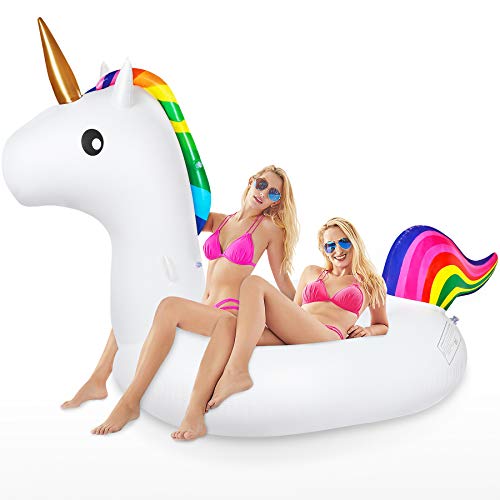 Jojoin Super Größe Einhorn Luftmatratze, 240×110×150cm Aufblasbares Einhorn Pool Floß, Aufblasbar Schwimmen Sommer Spielzeug im Freien mit Reparaturpflaster für Erwachsene und Kinder Jojoin Super Größe Einhorn Luftmatratze, 240×110×150cm Aufblasbares Einhorn Pool Floß, Aufblasbar Schwimmen Sommer Spielzeug im Freien mit Reparaturpflaster für Erwachsene und Kinder von Jojoin