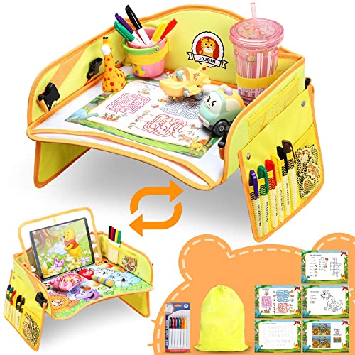 Jojoin Vassoio di Viaggio per Auto da Toddler, Doppia Faccia Travel Snack e Play Tray da Viaggio Con Staccabile Tasca per Tablet e Tasche Laterali, Può Essere Utilizzato in Auto, Passeggino Jojoin Vassoio di Viaggio per Auto da Toddler, Doppia Faccia Travel Snack e Play Tray da Viaggio Con Staccabile Tasca per Tablet e Tasche Laterali, Può Essere Utilizzato in Auto, Passeggino von Jojoin