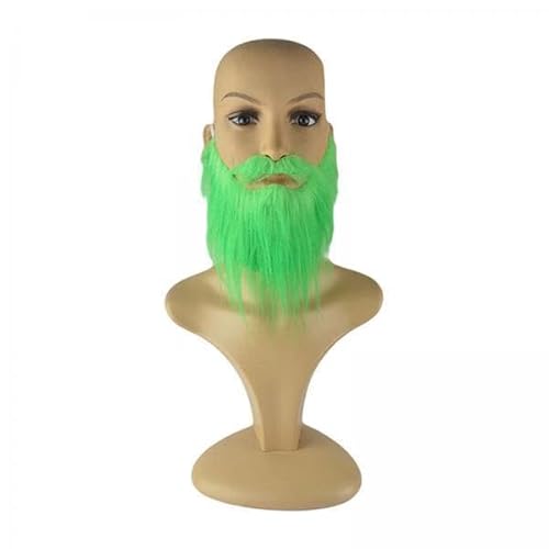 3X Fake Beard Faux Leprechaun Bart Kostüm für Damen Herren Lustiges Make-up Schnurrbart Grüner Bart für St. Patrick's Day Karneval 3X Fake Beard Faux Leprechaun Bart Kostüm für Damen Herren Lustiges Make-up Schnurrbart Grüner Bart für St. Patrick's Day Karneval von Jojomis