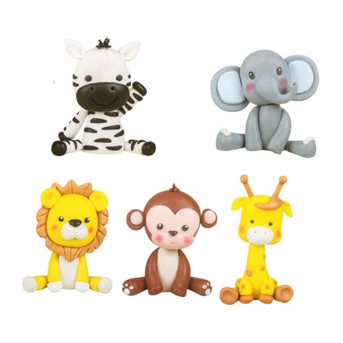 5 Stück Tier-Kuchenaufsätze, Skulptur, Miniaturen, Tierstatue, Figuren für Kuchendekorationen, Partyzubehör, Tischplatte, Bücherregal, Dekoration 5 Stück Tier-Kuchenaufsätze, Skulptur, Miniaturen, Tierstatue, Figuren für Kuchendekorationen, Partyzubehör, Tischplatte, Bücherregal, Dekoration von Jojomis