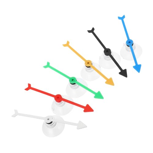 6 x rotierende Pfeile mit Saugnapf, Ersatzspinner für Brettspiele, tragbar und verschiedene Farben von Jojomis