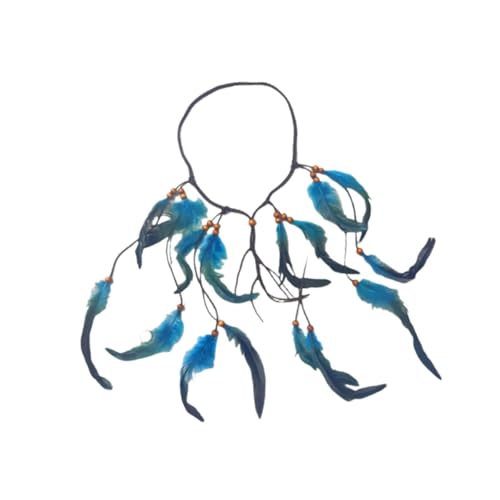 Böhmisches Feder-Stirnband, indischer Boho-Kopfschmuck für Abschlussball, Kostüm, Urlaub, Cosplay, Blau Böhmisches Feder-Stirnband, indischer Boho-Kopfschmuck für Abschlussball, Kostüm, Urlaub, Cosplay, Blau von Jojomis