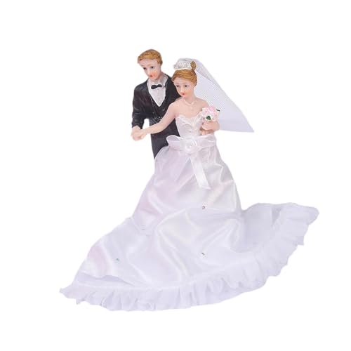 Hochzeitstortenaufsatz, Miniatur-Figuren für Braut und Bräutigam, Paar, Kunstharz, Skulptur für DIY-Kuchendekoration, 6 x 4,4 x 13 cm, B Hochzeitstortenaufsatz, Miniatur-Figuren für Braut und Bräutigam, Paar, Kunstharz, Skulptur für DIY-Kuchendekoration, 6 x 4,4 x 13 cm, B von Jojomis