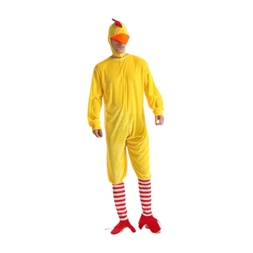 Hühner-Kostüm für Herren, niedliches Huhn-Cosplay-Kostüm, Rollenspiel-Requisiten, gelber Overall, 120 x 59 x 57 cm von Jojomis