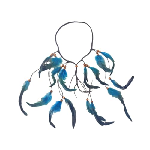 Indisches Feder-Stirnband, Haarband für Fasching, Festival, Kostüm, Maskeraden, Bohemian-Stil, Tribal-Accessoire, Blau Indisches Feder-Stirnband, Haarband für Fasching, Festival, Kostüm, Maskeraden, Bohemian-Stil, Tribal-Accessoire, Blau von Jojomis