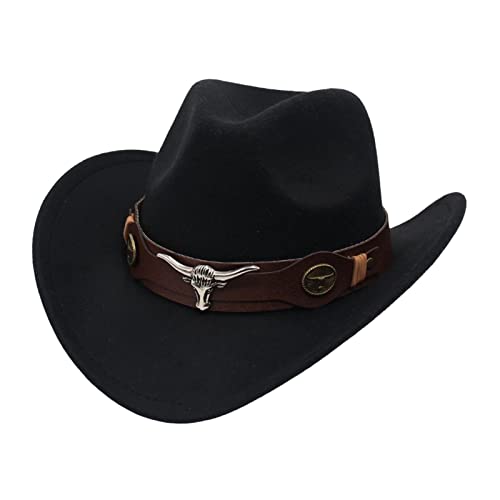 Jojomis Klassischer Western Cowboyhut für Halloween, Kostüm Cowboyhut für Damen und Herren, Universalgröße 56-58cm- Stil 1 Jojomis Klassischer Western Cowboyhut für Halloween, Kostüm Cowboyhut für Damen und Herren, Universalgröße 56-58cm- Stil 1 von Jojomis