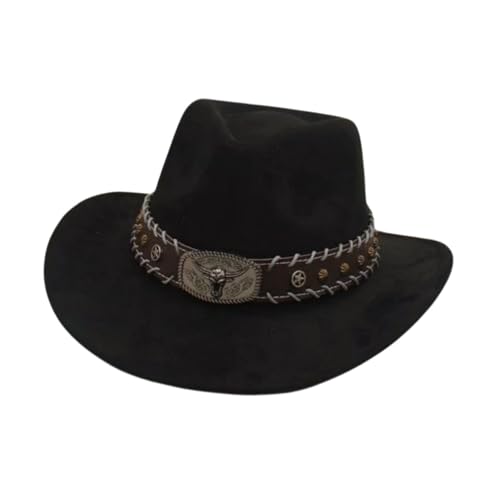 Jojomis Klassischer Western Cowboyhut für Halloween, Kostüm Cowboyhut für Damen und Herren, Universalgröße 56-58cm- stil e Jojomis Klassischer Western Cowboyhut für Halloween, Kostüm Cowboyhut für Damen und Herren, Universalgröße 56-58cm- stil e von Jojomis
