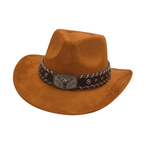 Jojomis Klassischer Western Cowboyhut für Halloween, Kostüm Cowboyhut für Damen und Herren, Universalgröße 56-58cm- stil f Jojomis Klassischer Western Cowboyhut für Halloween, Kostüm Cowboyhut für Damen und Herren, Universalgröße 56-58cm- stil f von Jojomis